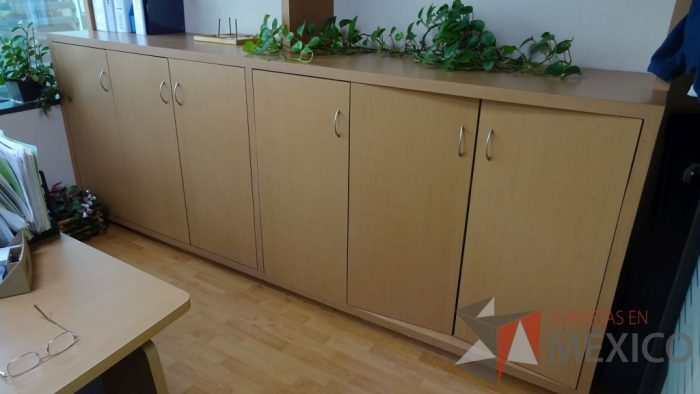 Lote 002 - Oficina ejecutiva, escritorio, credenza y librero empotrado - Imagen 5