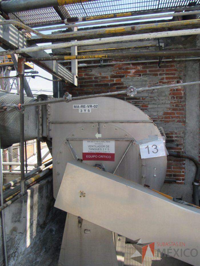 Lote 013 -  Ventilador  que inyecta aire húmedo a los Tanques de Remojo - Imagen 5