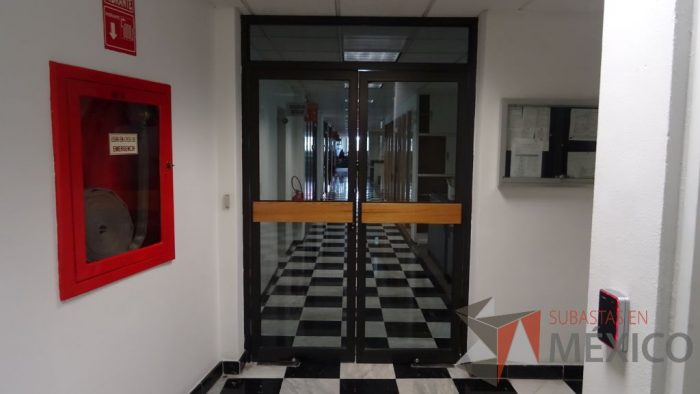 Lote 064 - Puerta doble de pasillo con terminación de aluminio y vidrio