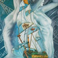 Lote 023 - Enrique Monraz - Sirenas - Óleo Sobre Tela