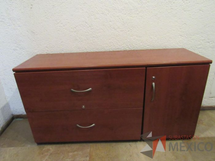 Lote 074 - Archivero horizontal de 2 cajones color café - Imagen 7