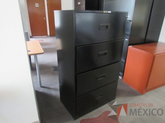Lote 151 - Archivero metálico horizontal de 4 cajones color negro - Imagen 9
