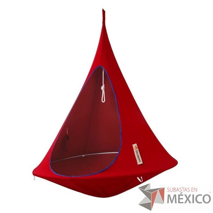 Lote 0355 - Casa de Campamento Cacoon Single Rojo y Kit para Montaje Tree Loop