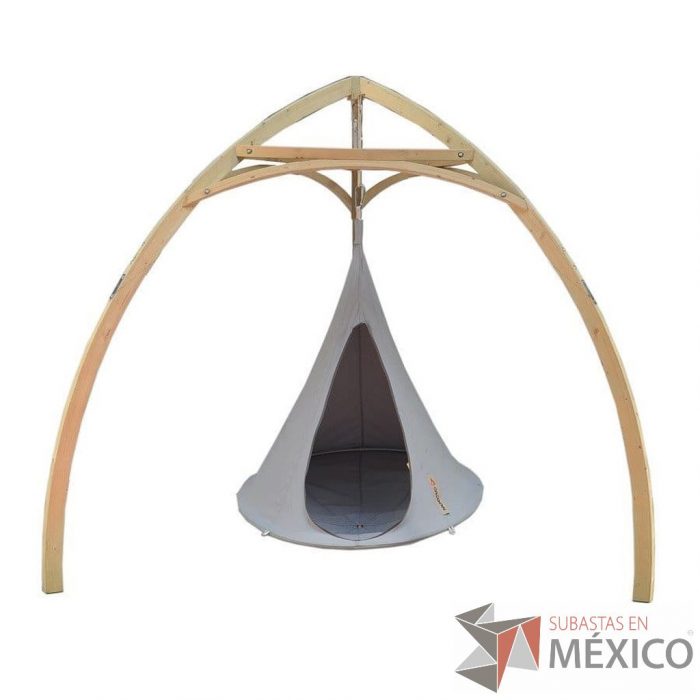 Lote 026 - Base Tripod Madera Natural - Imagen 2