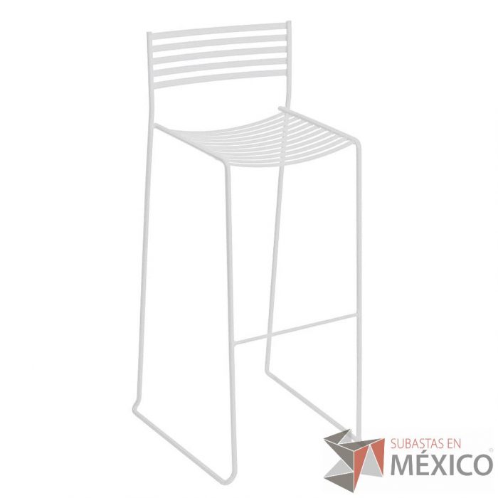 Lote 0045 - 2 Bancos Altos Apilable Aero 75cm Blanco