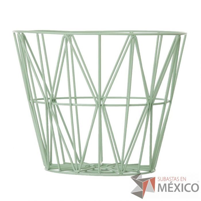 Lote 0598 - Canasta Wire Medium Verde