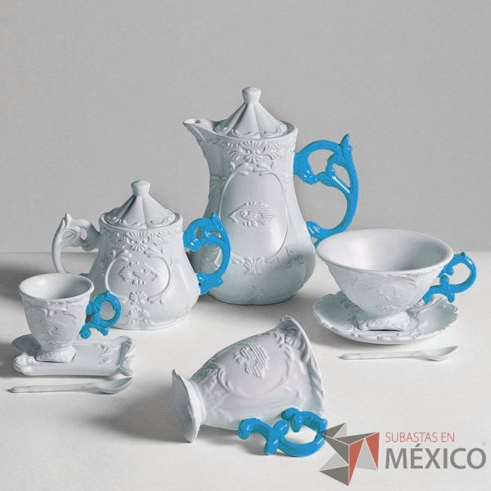 Lote 0195 -  Servicio para Té I-Tea Blanco / Azul Cielo - Imagen 2