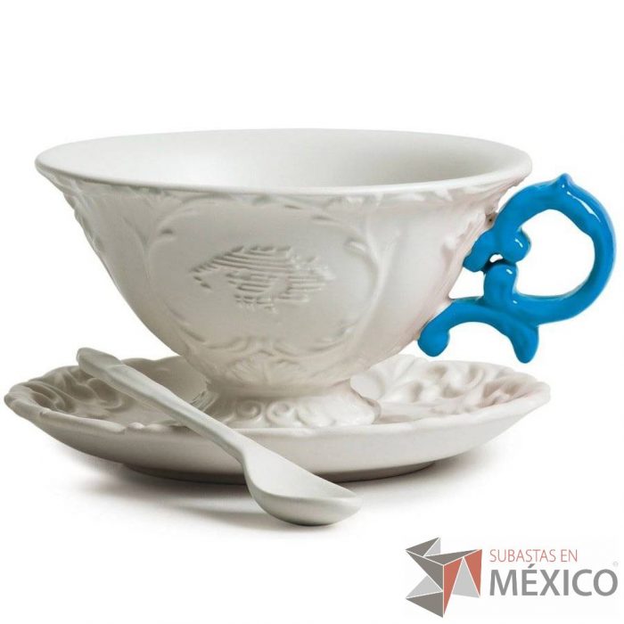 Lote 0195 -  Servicio para Té I-Tea Blanco / Azul Cielo