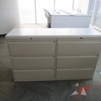 Lote 0021 - Gabinete metálico de 6 cajones color beige - Imagen 4