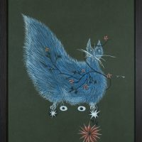 Chapeau Chaud  pour le Ski - Leonora Carrington - Gouache y Mixta Sobre Papel
