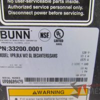 Lote 013 - Cafetera BUNN, Modelo: VPRBLK W/2 - Imagen 8