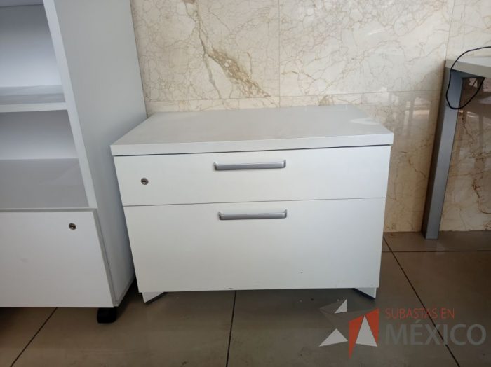 Lote 023 - Archivero horizontal de 2 cajones color blanco - Imagen 7