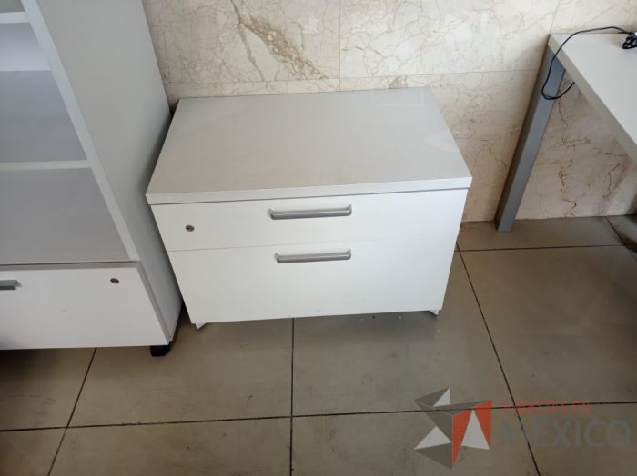 Lote 023 - Archivero horizontal de 2 cajones color blanco - Imagen 5