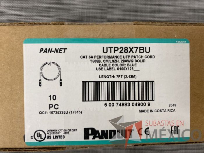 Lote 005 - 20 Patch Cord PANDUIT, Cat 6, 2.13 metros (Nuevo) - Imagen 12