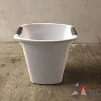 Lote 012 - 11 Botes de basura de plástico blanco - Imagen 3