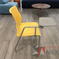 Lote 024 - Silla fija color amarillo con paleta - Imagen 5