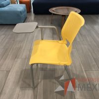 Lote 024 - Silla fija color amarillo con paleta - Imagen 8