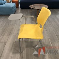Lote 024 - Silla fija color amarillo con paleta - Imagen 9