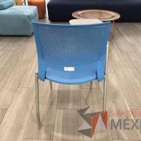 Lote 023 - Silla fija color azul con paleta - Imagen 6