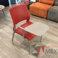 Lote 066 - Silla fija color rojo con paleta - Imagen 5