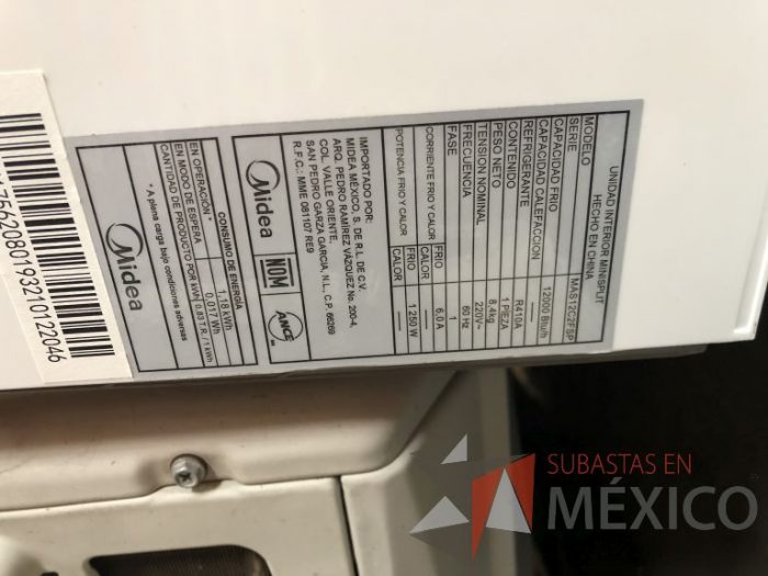 Lote 006 - 2 Mini Split con Condensadores, MIDEA - Imagen 9