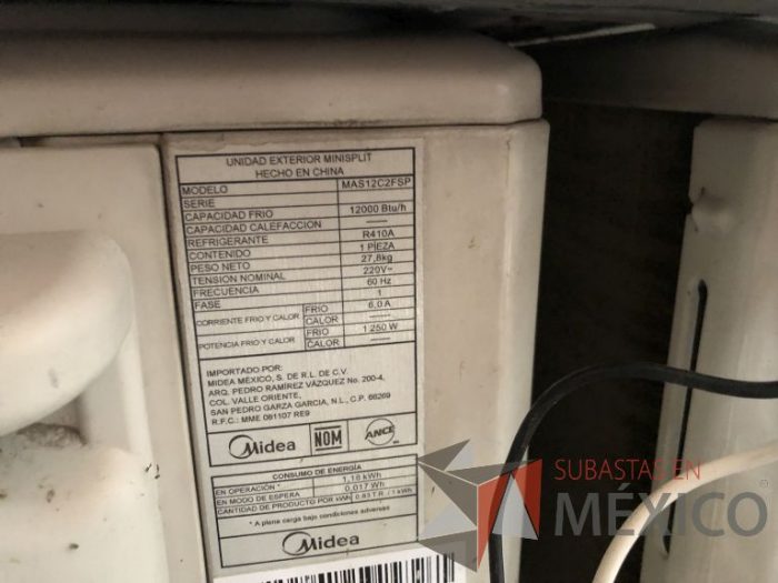 Lote 006 - 2 Mini Split con Condensadores, MIDEA - Imagen 20
