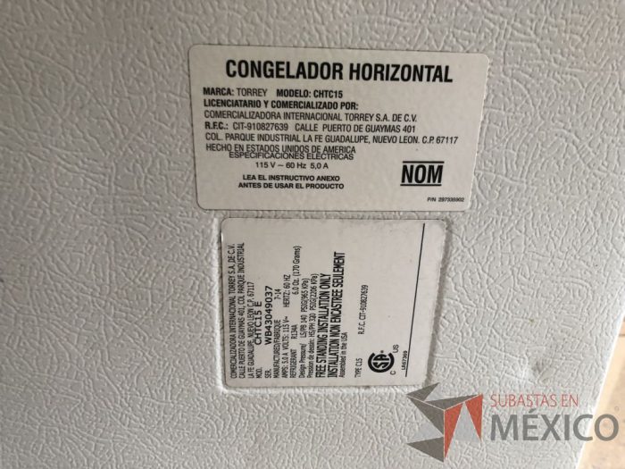 Lote 530 - Congelador marca TOR-REY - Imagen 15