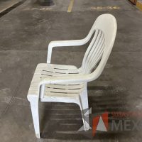 Lote 024 - 2 Sillas fijas, asiento y respaldo en plástico color blanco  - Imagen 5