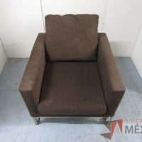 Lote 089 - Sillón de 1 plaza en tela color café - Imagen 2