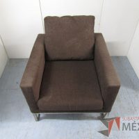 Lote 089 - Sillón de 1 plaza en tela color café - Imagen 3