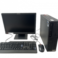 Lote 008 - Computadora Lenovo ThinkCentre M71e, Pentium G620, 500 GB HDD, 4 GB RAM, Monitor, Webcam