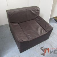 Lote 003 - Sillón de 1 plaza tipo piel color café - Imagen 4