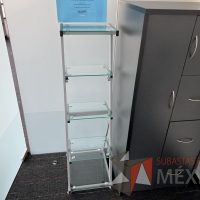 Lote 003 - Librero con 5 entrepaños de vidrio
