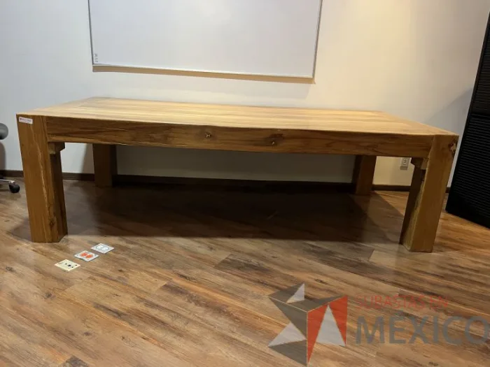 Lote 009 - Mesa de sala de juntas de madera de encino americano para 6 personas - Imagen 7