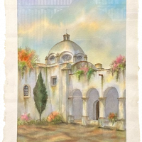 Lote 019 - Elorduy - Misión Tilaco, Claustro Sierra Gorda Qro. - Acuarela sobre papel