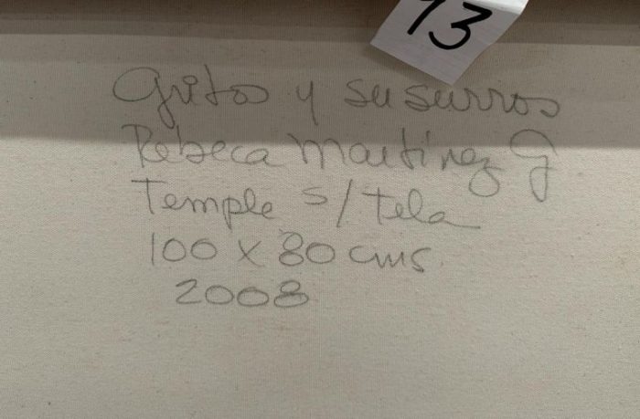 Lote 016 - Rebeca Martínez G. - Gritos y Susurros - Temple sobre tela - Imagen 3