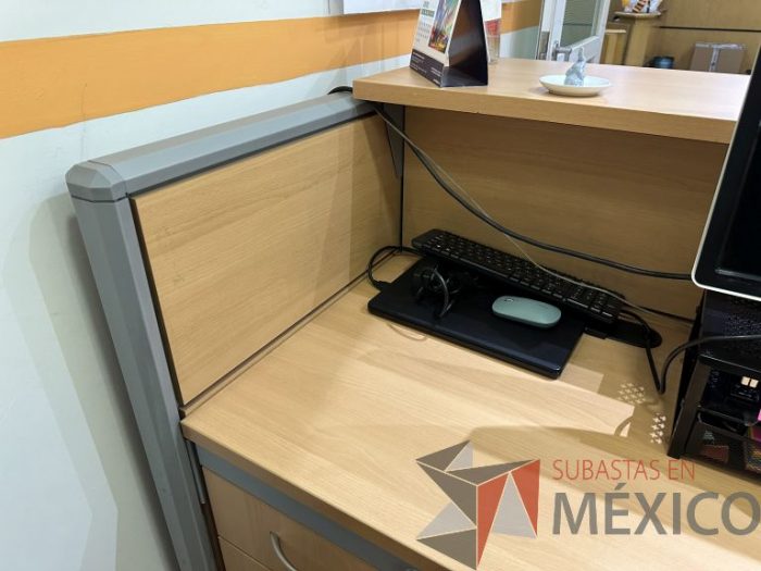Lote 004 - Mueble de recepción, con archivero de pedestal de 3 cajones y repisa  - Imagen 9