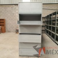 Lote 002 - 2 Gabinetes altos metálicos con 4 cajones y 2 gavetas color gris - Imagen 9