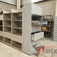 Lote 002 - 2 Gabinetes altos metálicos con 4 cajones y 2 gavetas color gris - Imagen 8