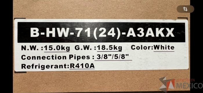 Lote 045 - 15 Equipos de aire acondicionado, Modelo B-HW-71(24)-A3AKX - Imagen 4