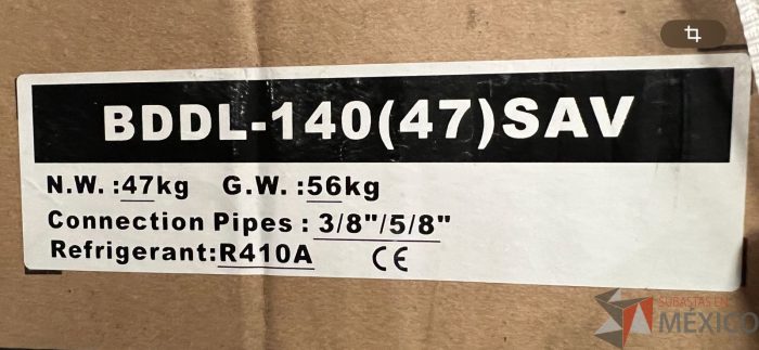 Lote 021 - 2 Equipos de aire acondicionado, Modelo BDDL-140(47)SAV - Imagen 2