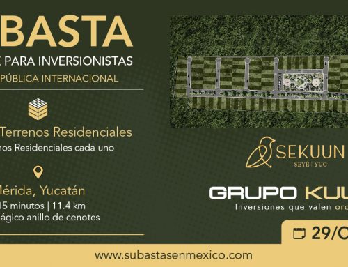 Subasta de Lotes Residenciales – Sekuun, Mérida, Yucatán