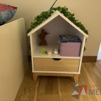 Lote 007 - Cama individual para niño con buró en forma de casa con 1 cajón - Imagen 5