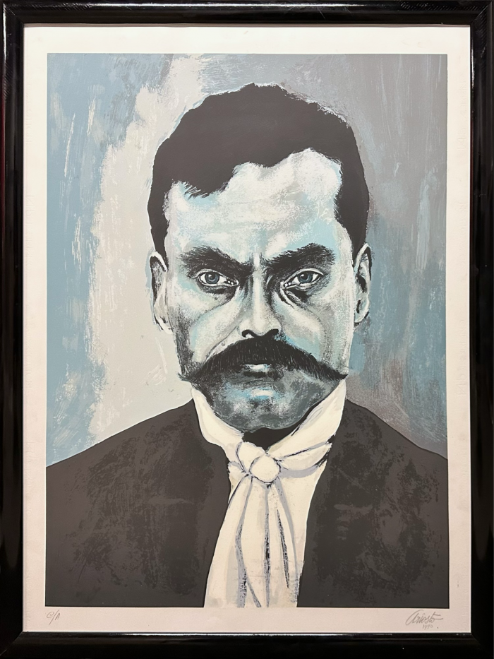 Lote 056 - Ariosto Otero Reyes - Emiliano Zapata, 1990 - Estampa permeográfica sobre papel, estampación en plano, procedimiento serigráfico. C/A - Imagen 2
