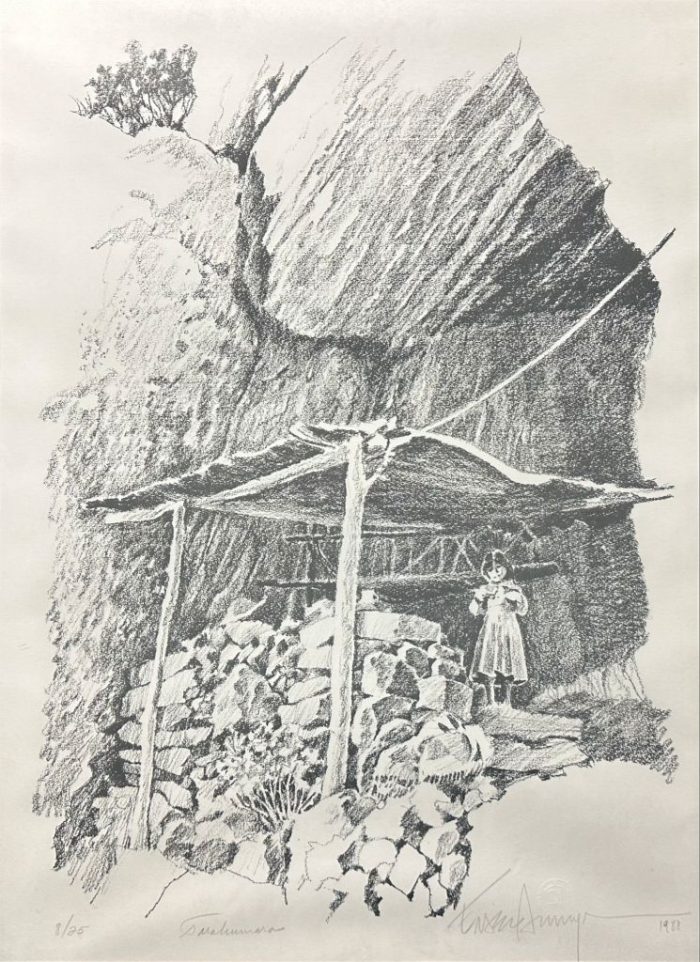 Lote 071 - Amaya - Tarahumara, 1988 - Estampa litográfica, estampación en plano, procedimiento técnico de litografía. 8/25