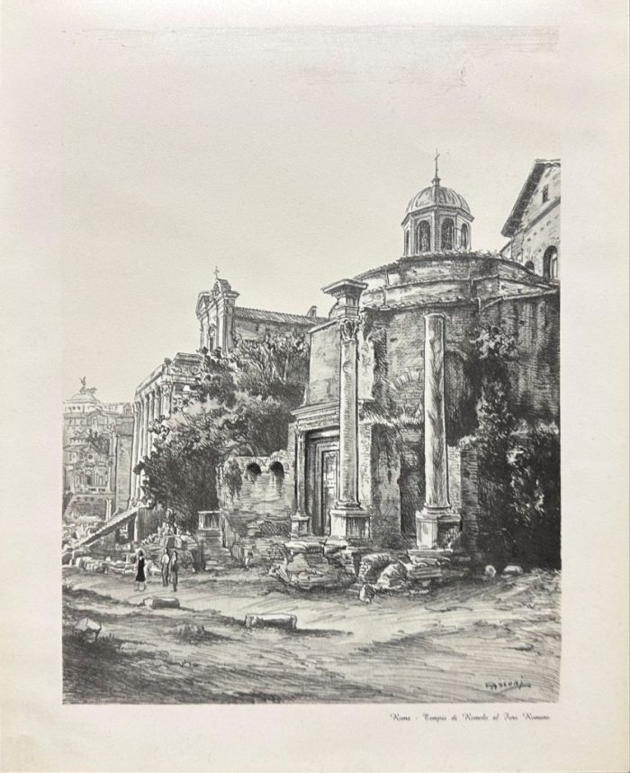 Lote 070 - Tempio di Romolo al Foro Romano - Impresión digital sobre papel