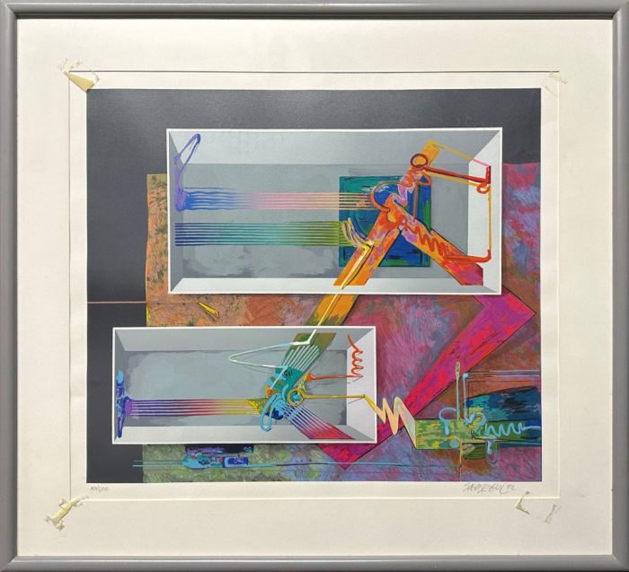 Lote 058 - Oswaldo Sagastegui - Sin título, 1992 - Estampa permeográfica sobre papel, estampación en plano, procedimiento serigráfico. 107/250 - Imagen 2