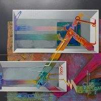 Lote 058 - Oswaldo Sagastegui - Sin título, 1992 - Estampa permeográfica sobre papel, estampación en plano, procedimiento serigráfico. 107/250