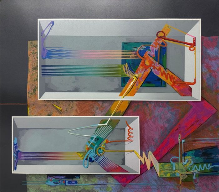 Lote 058 - Oswaldo Sagastegui - Sin título, 1992 - Estampa permeográfica sobre papel, estampación en plano, procedimiento serigráfico. 107/250
