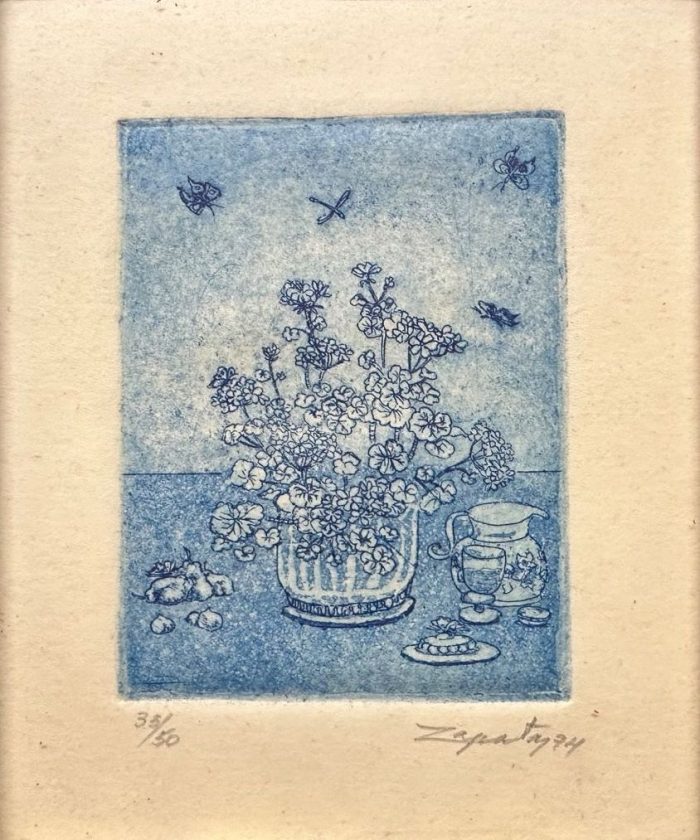 Lote 063 - Zapata - Sin título, 1974 - Estampa calcográfica sobre papel, estampación en hueco, procedimiento de aguafuerte y aguatinta, 35 /50